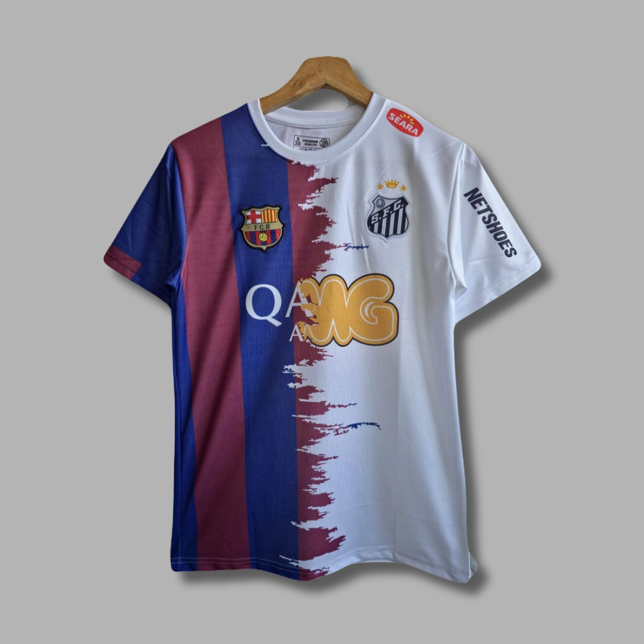 Neymarjr Barca×Santos jersey Half Sleeve embroidery Limited edition | Jersey Kada