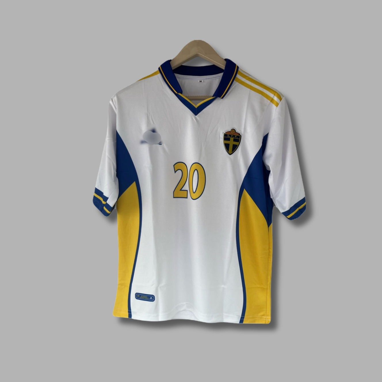 Sweden 2000 Larsson Away Five Sleeve Collar Embroidery |P1731 Jersey Kada