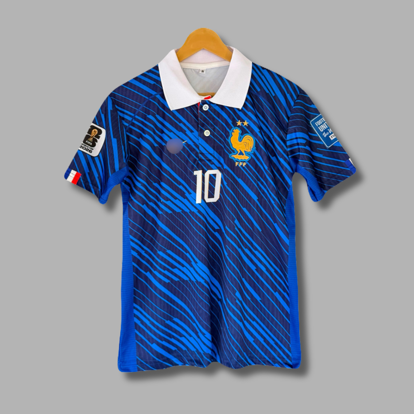 Mbappe France 2026 Worldcup Half Sleeve Collar Embroidery - P2379 | Jersey Kada