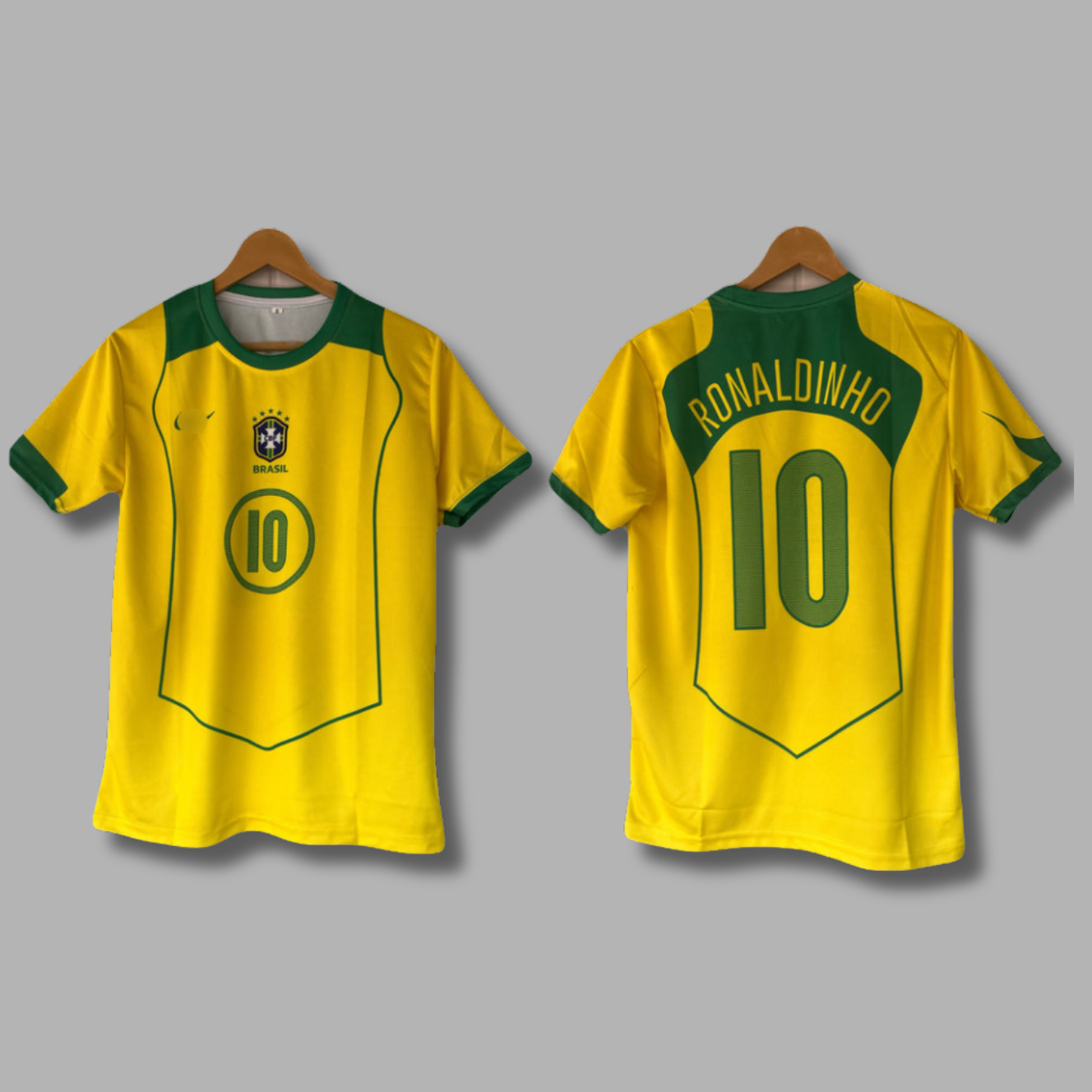 Ronaldinho Brazil 2002 Home Half Sleeve Sublimation - P2285 | Jersey Kada