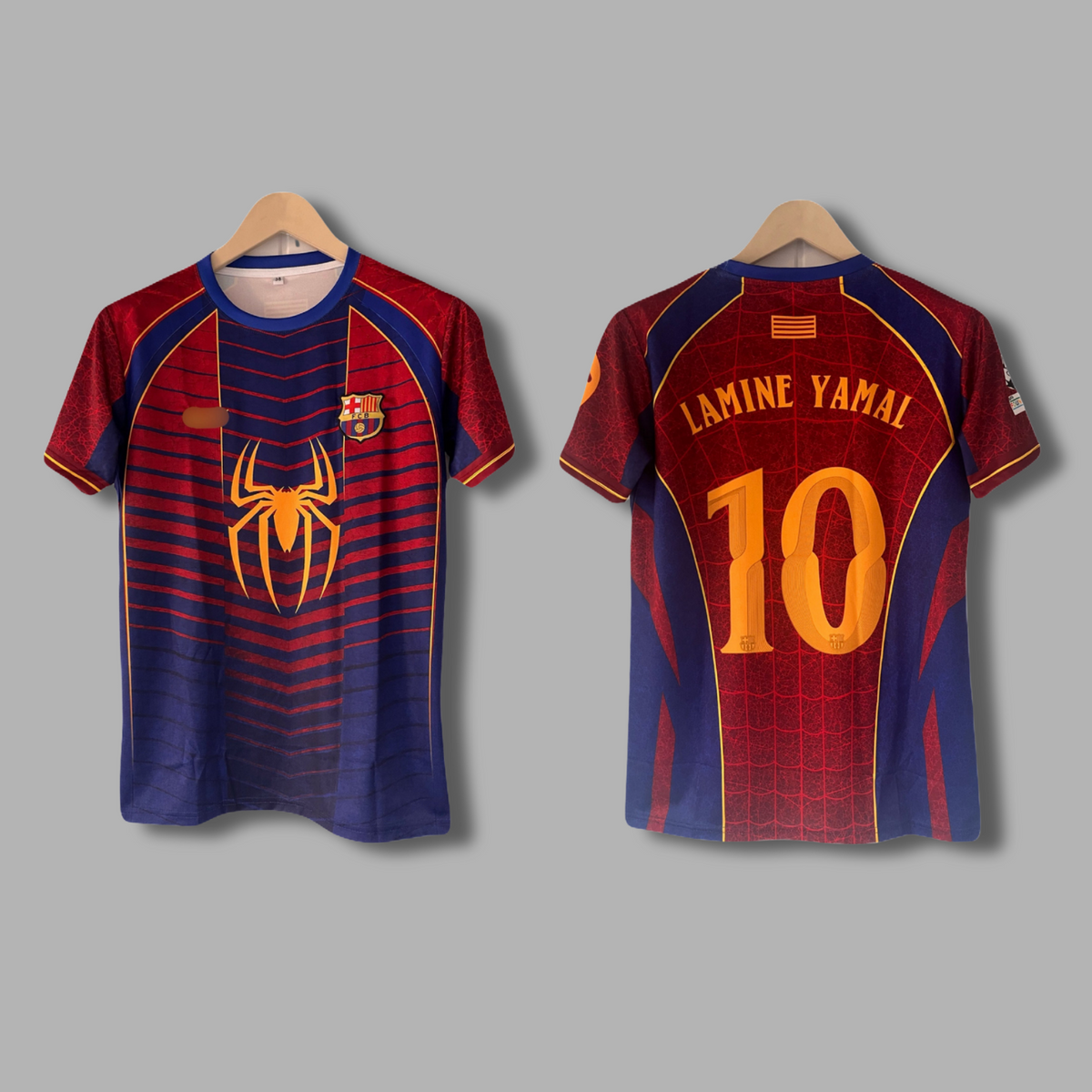Yamal Barcelona 2026-2027 Spider Edition Kit Half Sleeve Embroidery - P2444 | Jersey Kada