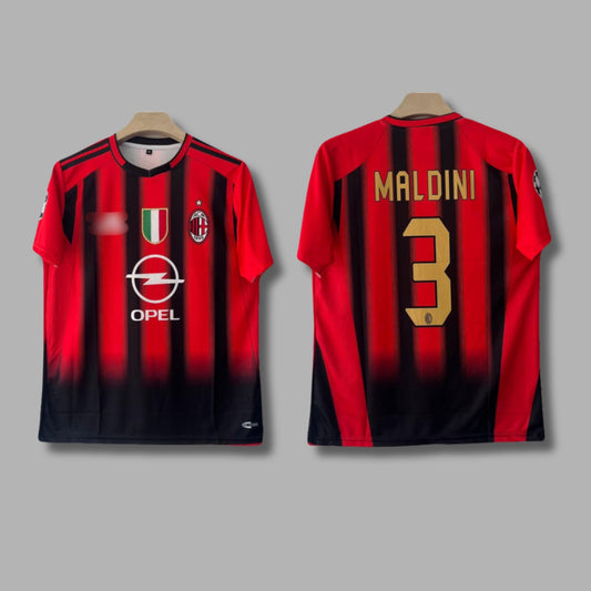 Ac Milan 2004-05 Home Kit Maldini Five Sleeve Sublimation - P1056 | Jersey Kada