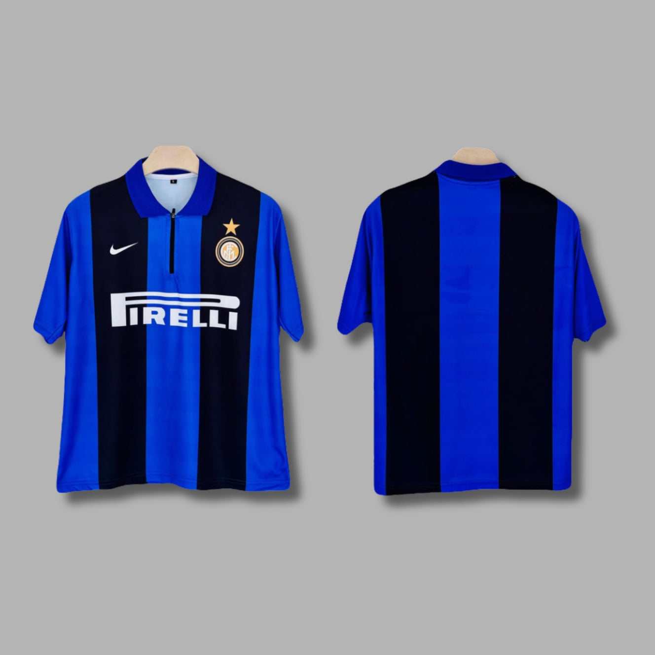 Inter Milan Home Kit Plain Five Sleeve Collar Sublimation - P1254 | Jersey Kada