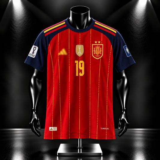 2 star Spain 2026 home kit Yamal | Jersey Kada