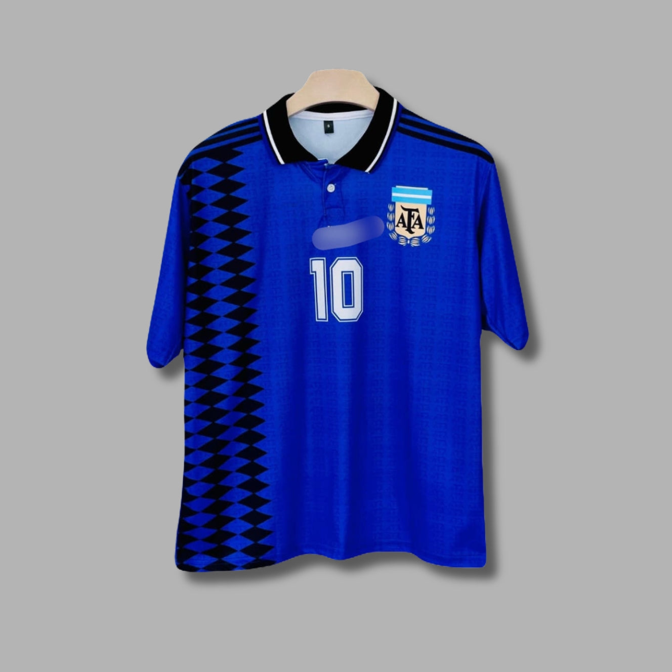 Argentina 1994 Away Maradona Five Sleeve Collar Sublimation P1568| Jersey Kada