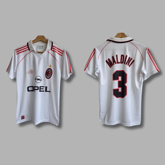 Ac Milan 1998/99 Maldini Half Sleeve Collar  Embroidery | Jersey Kada