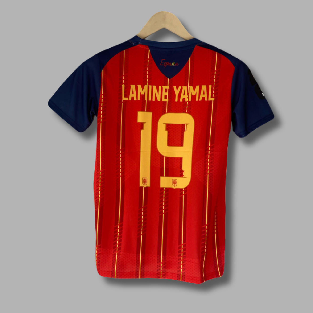 Lamine Yamal Spain 2 Star Home Half Sleeve Embroidery -P2350 | Jersey Kada