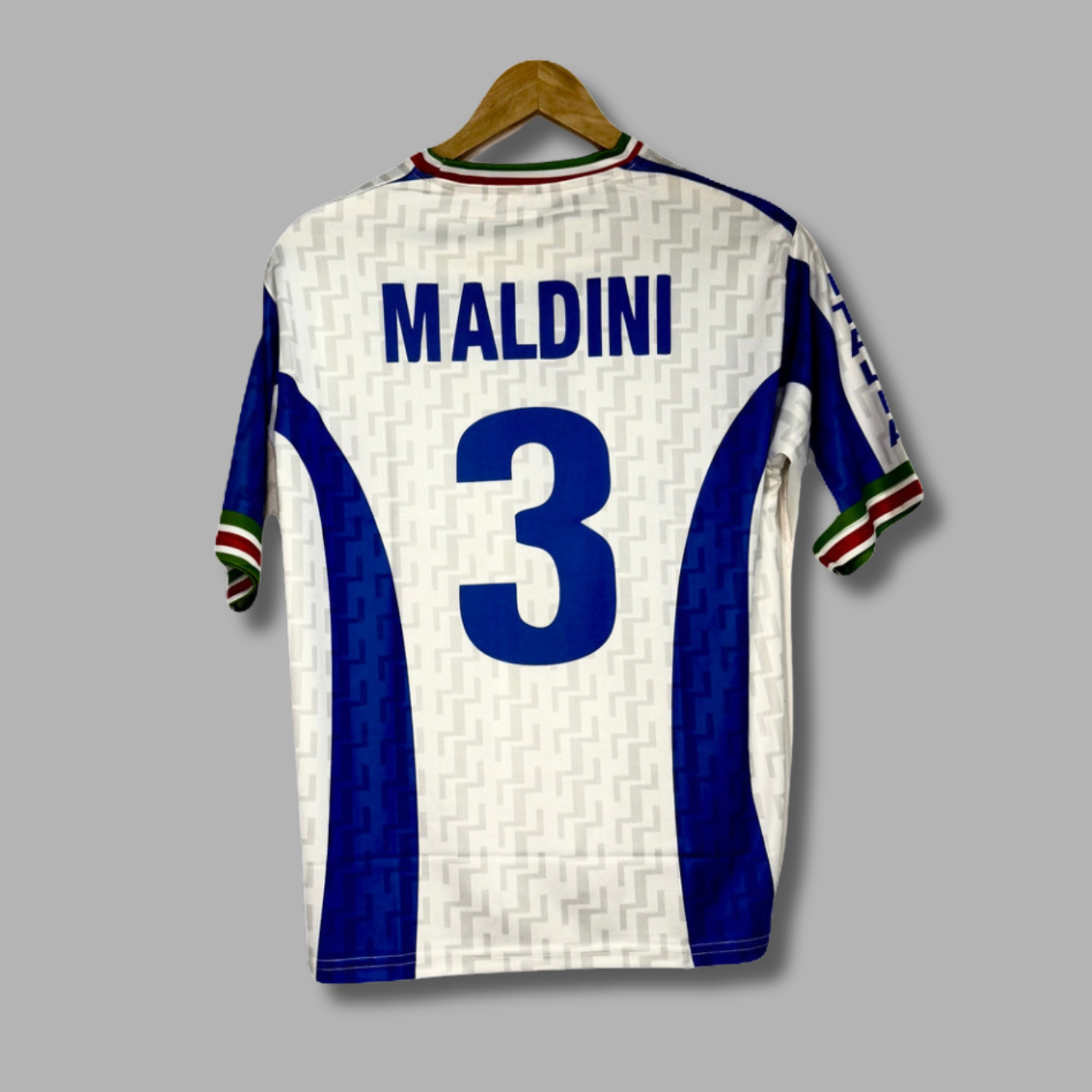 Italy 1996-97 Maldini Five Sleeve Sublimation - P720 | Jersey Kada