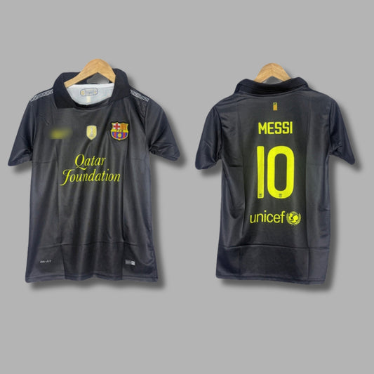 Fc Barcelona 2011-12 Away Kit Messi Half Sleeve Collar Embroidery - P905 | Jersey Kada