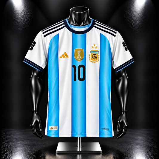 Messi Argentina 2026 World Cup Home Half Sleeve Embroidery - P2375 | Jersey Kada