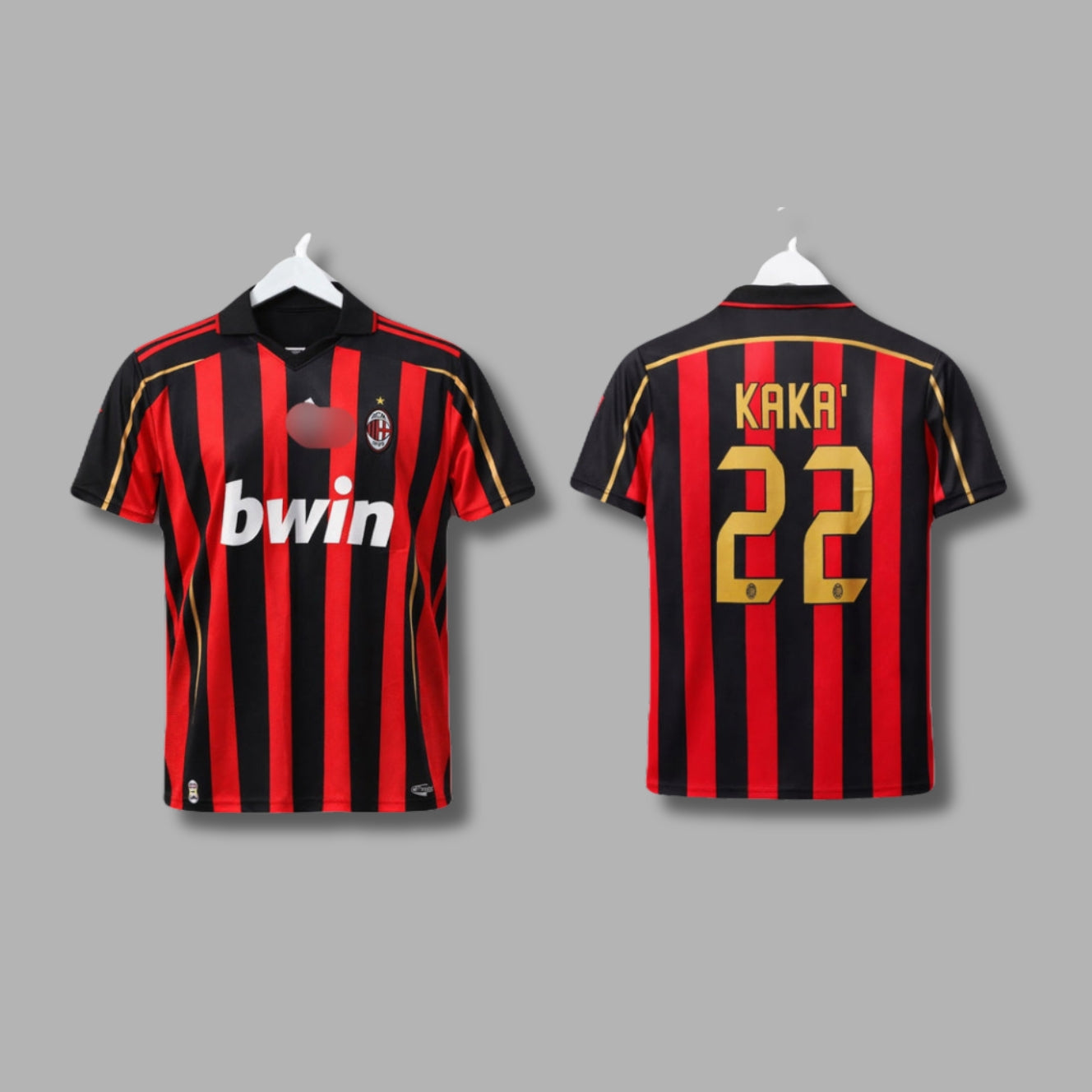 Ac milan Kaka 2006-2007 home kit Half Sleeve Collar Embroidery P1364 | Jersey Kada