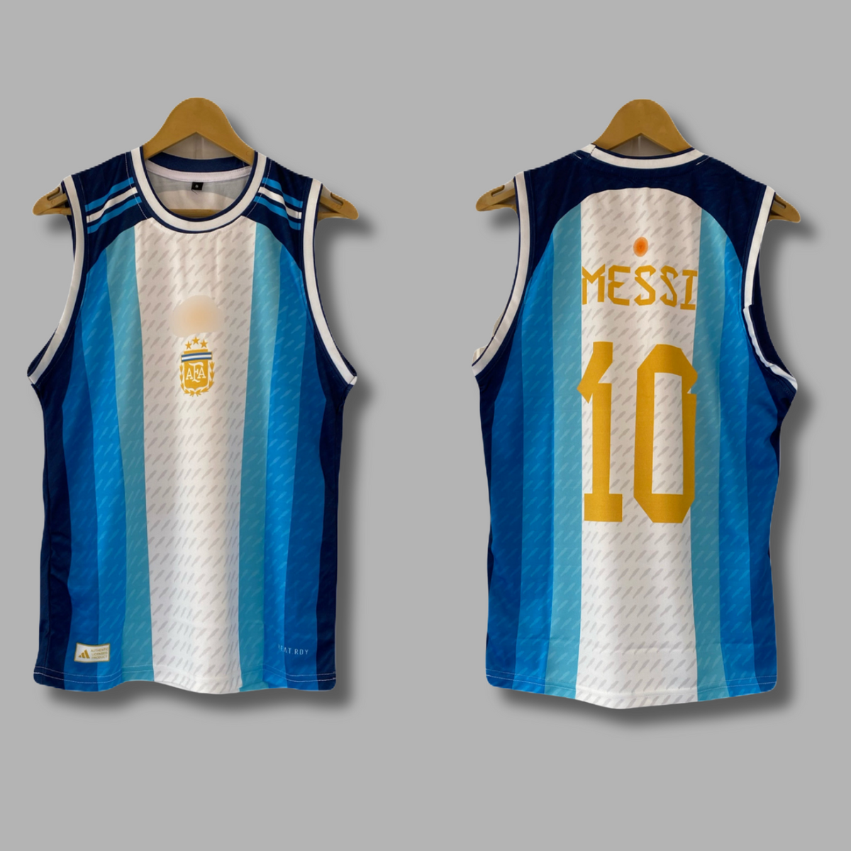 messi Argentina home  sleevless bibs sublimation -P2352 | Jersey Kada