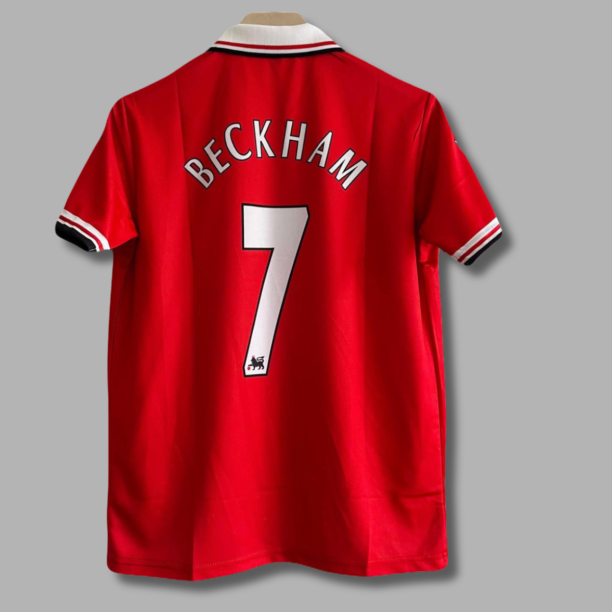 Manchester united 1998/99 Home jersey Beckham zip type Embroidery - P51 - Jerseykada