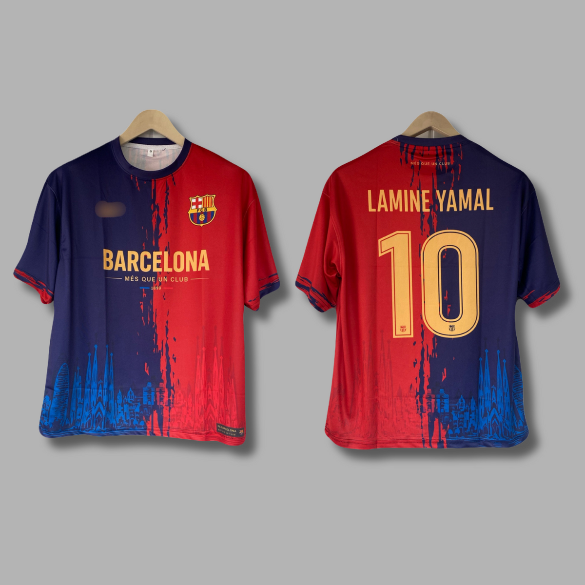 Yamal Barcelona Five Sleeve sublimation Jersey - P2585 | Jersey Kada