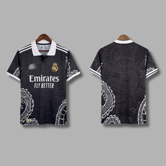 Real Madrid Dragon Edition Plane Back  Half Sleeve Collar Embroidery P1555 | Jersey Kada