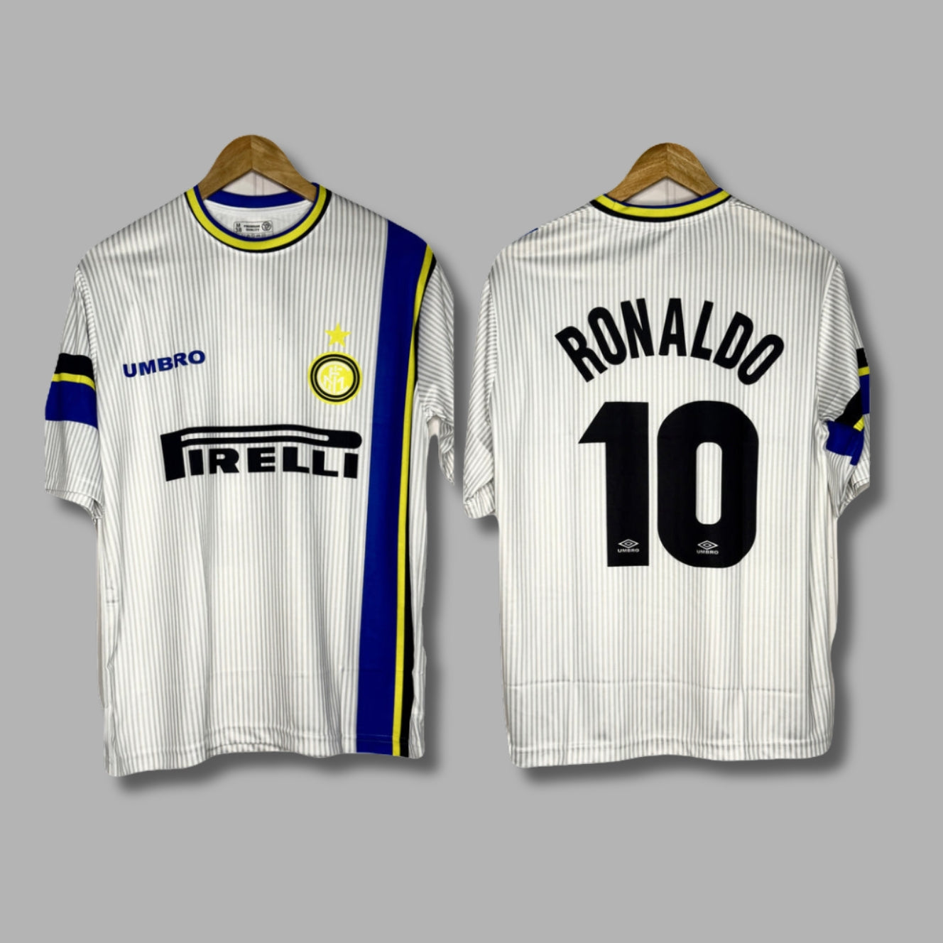 Inter Milan 1997-98 Home Kit Ronaldo Nazario Five Sleeve Sublimation -P716 | Jersey Kada