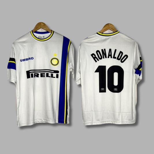 Inter Milan 1997-98 Home Kit Ronaldo Nazario Five Sleeve Sublimation -P716 | Jersey Kada