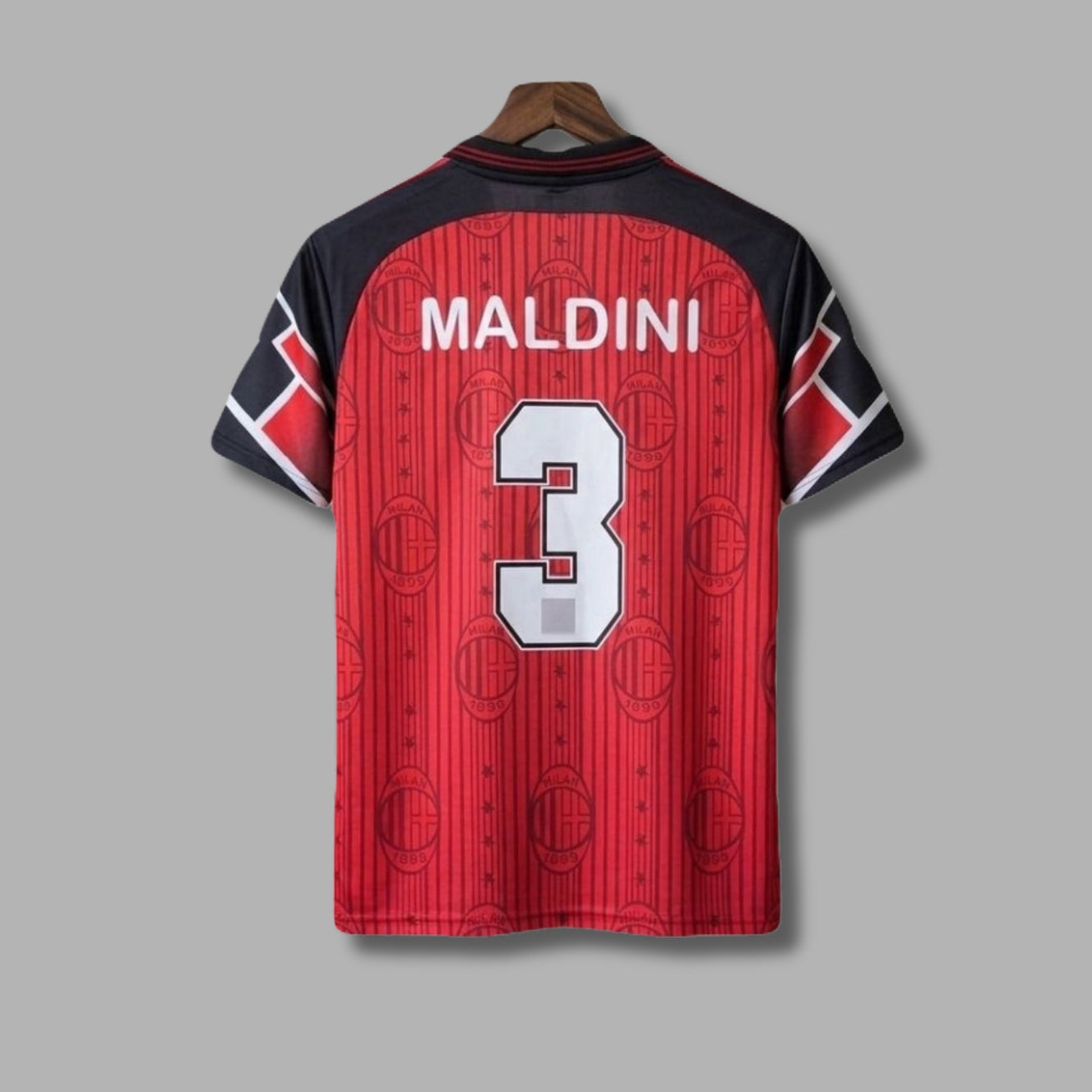 Ac Milan Maldini 1997/98 Half Sleeve Collar Embroidery P1507 | Jersey Kada