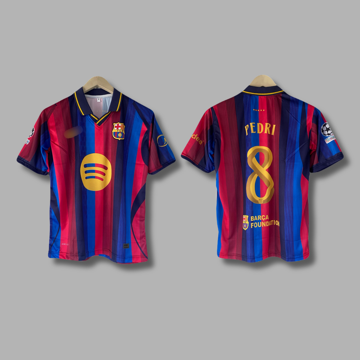 Pedri Barcelona 2026-27 Home  Five sleeve Collar Sublimation jersey - P2541 | Jersey Kada