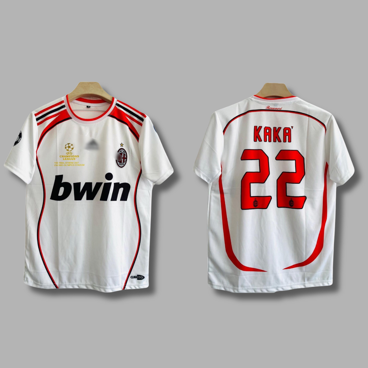 Ac milan 2006-07 Away kit Kaka Embroidery Half sleeve- P2577 | Jersey Kada