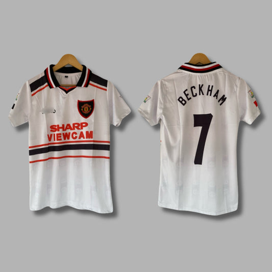 Man United 1997/99 Beckham Half sleeve Collar Embroidery-P2075 | Jersey Kada