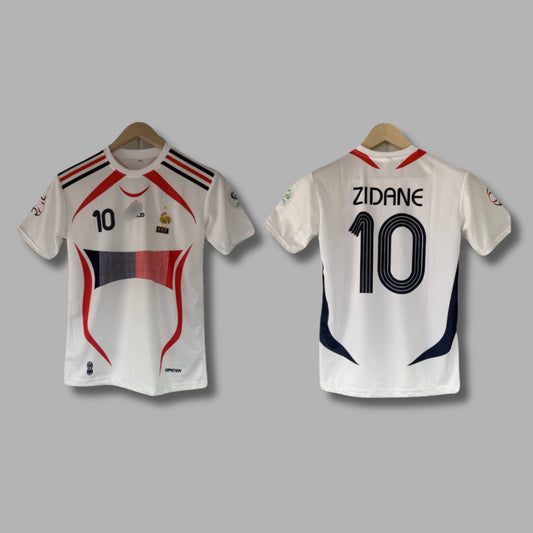 France 2006-07 Away Zidane Half Sleeve Embroidery | Jersey Kada