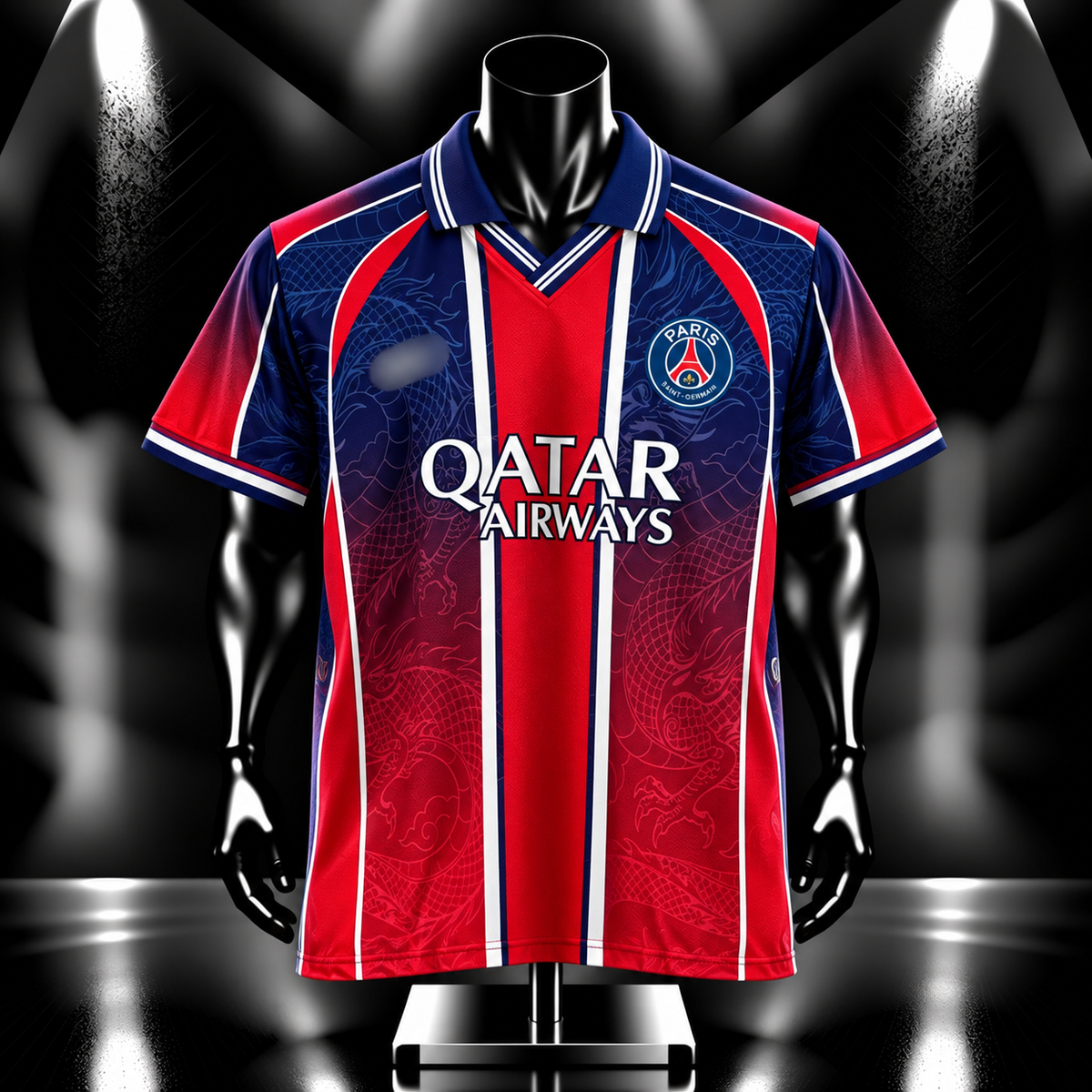 Neymar PSG kit Five sleeve Collar Sublimation - P2546 | Jersey Kada