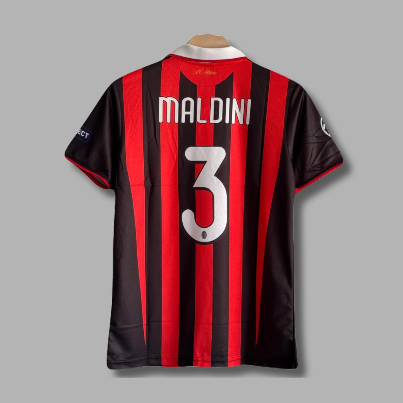 Ac Milan Maldini 2008-09 home Retro kit Half Sleeve Embroidery | Jersey Kada