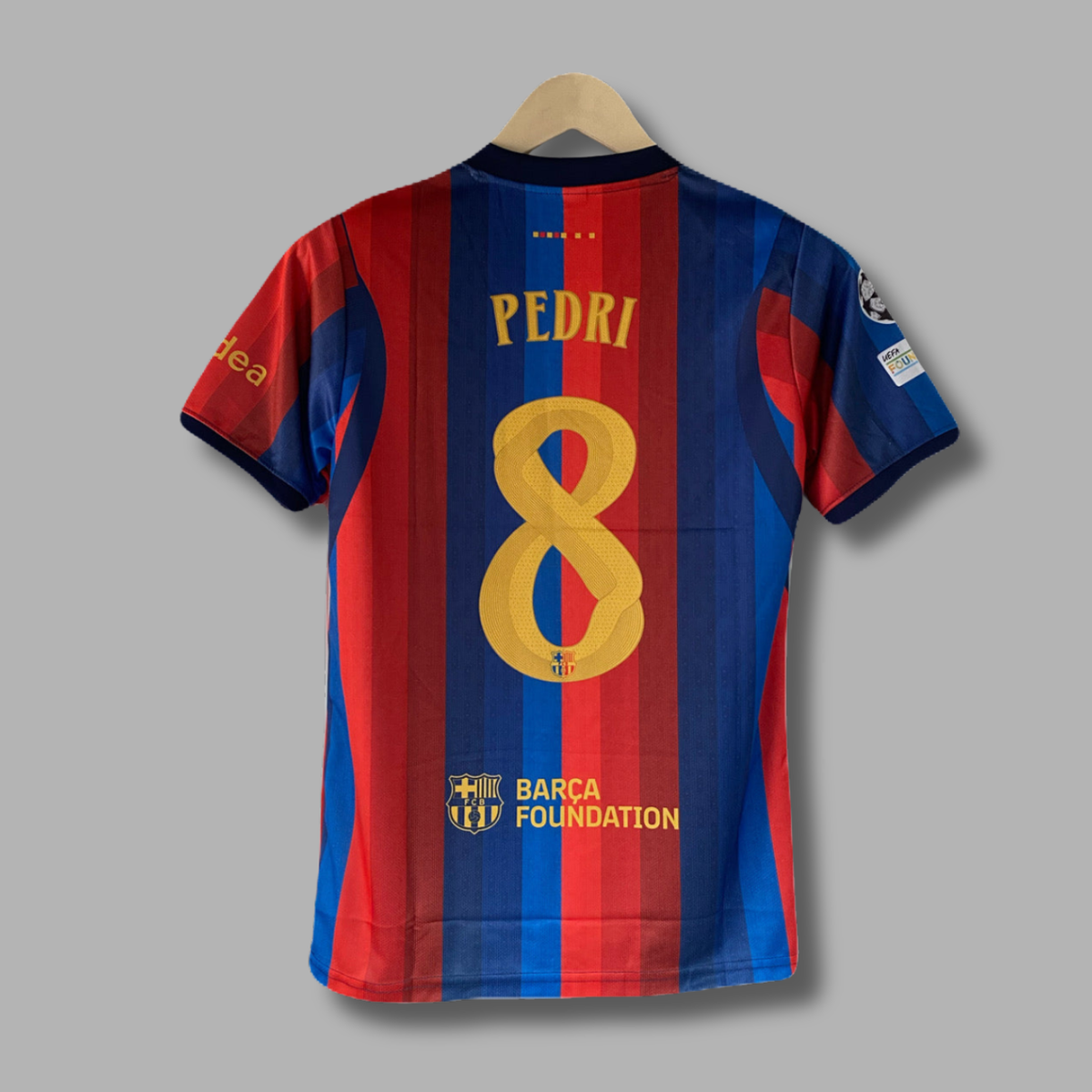 Pedri Barcelona 2026-27 Home kit embroidery half sleeve - P2551 | Jersey Kada