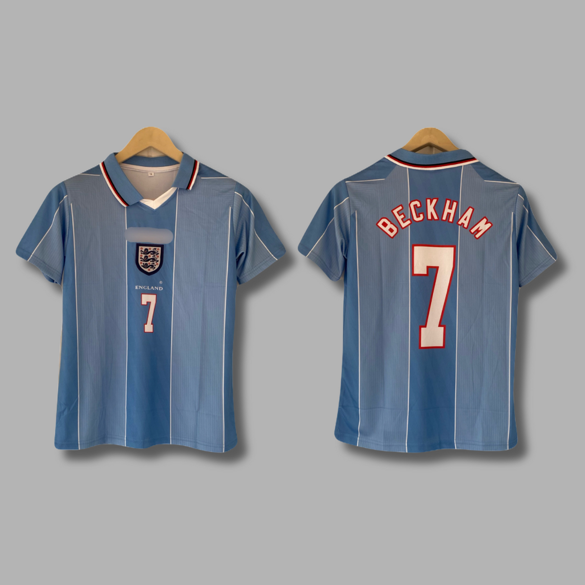 Beckham England 1996/97 Away kit Half Sleeve Embroidery - P2575 | Jersey Kada