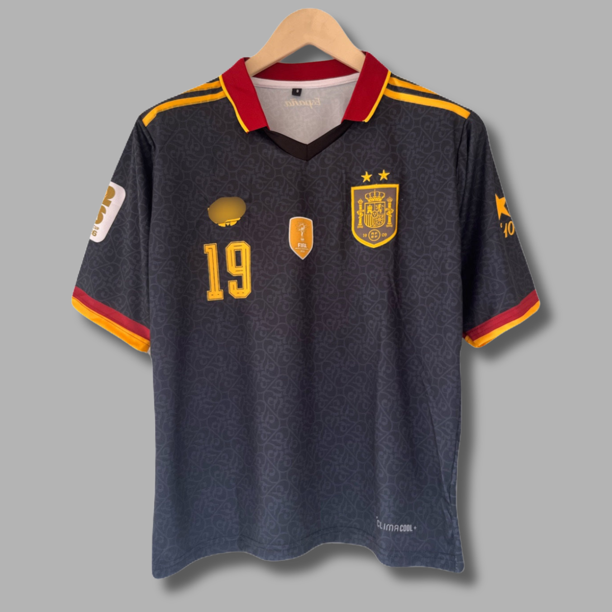 Yamal Spain 2star Five sleeve collar Jersey Embroidery - P2632| Jersey Kada