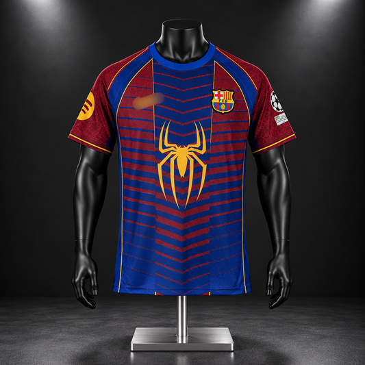 Yamal Barcelona 2026-27 spider edition kit embroidery half sleeve - P2534 | Jersey Kada