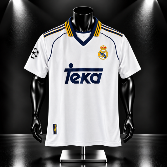 R.Carlos Real Madrid 1999 Home Half Sleeve Collar Sublimation - P2397 | Jersey Kada