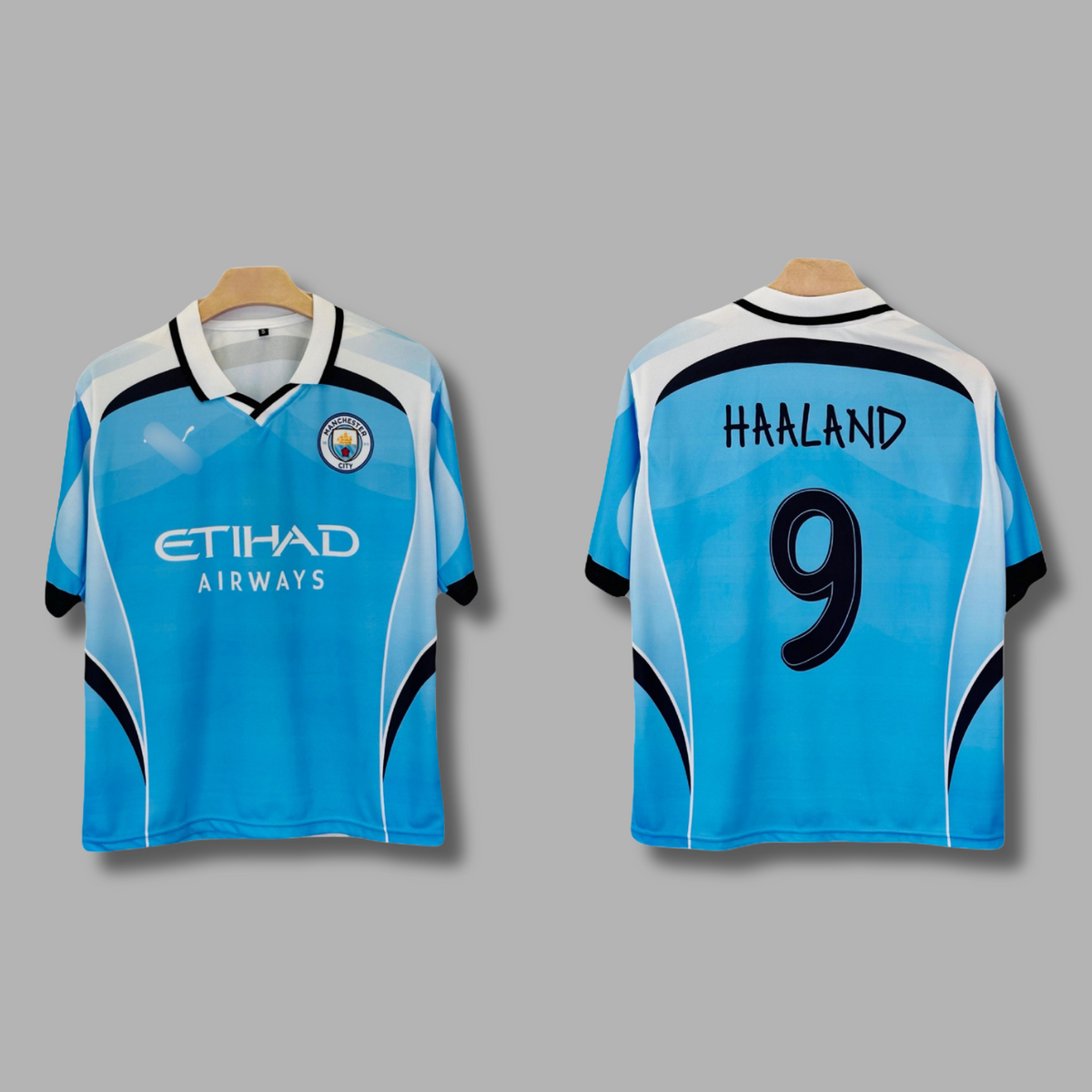 Haaland Manchester city  Home kit Five sleeve Collar Sublimation jersey- P2659 | Jersey Kada