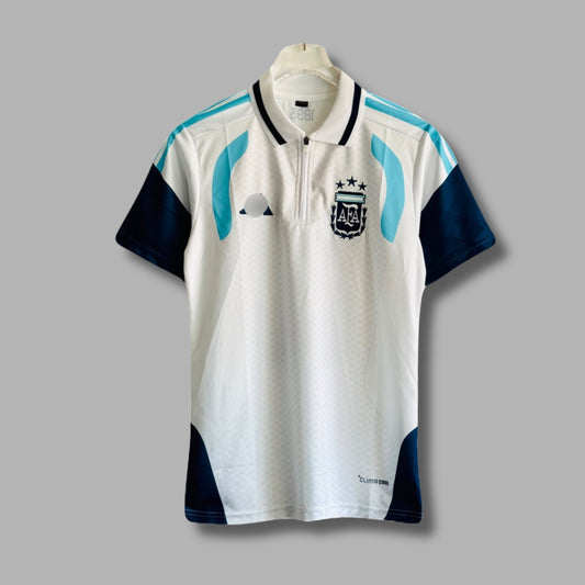 Argentina Training kit Messi Half Sleeve Collar Embroidery -P2009 | Jersey Kada