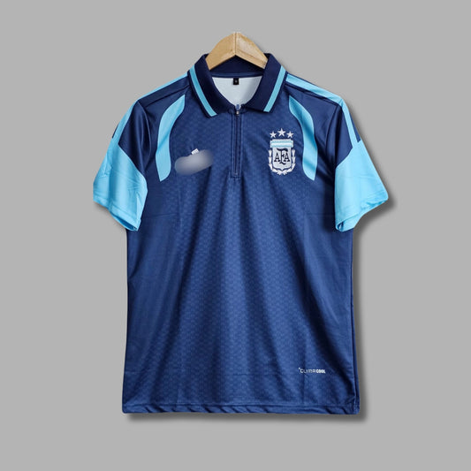 Argentina 2026 worldcup Training kit Half Sleeve Collar zip Embroidery | Jersey Kada