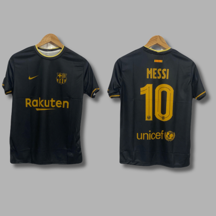 Barcelona 2020-21 Away kit Messi Half sleeve - P355 | Jersey Kada