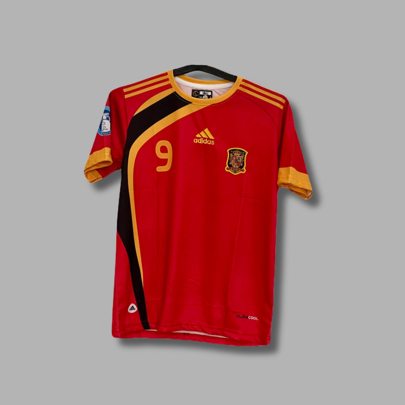Spain 2009 home jersey Torres Half Sleeve Embroidery P642  |Jersey Kada