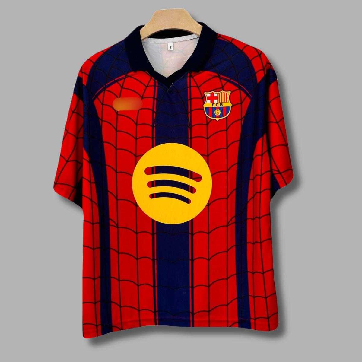 Raphina Barcelona 2026-27 Spider Edition  Five sleeve Collar Sublimation jersey - P2639 | Jersey Kada