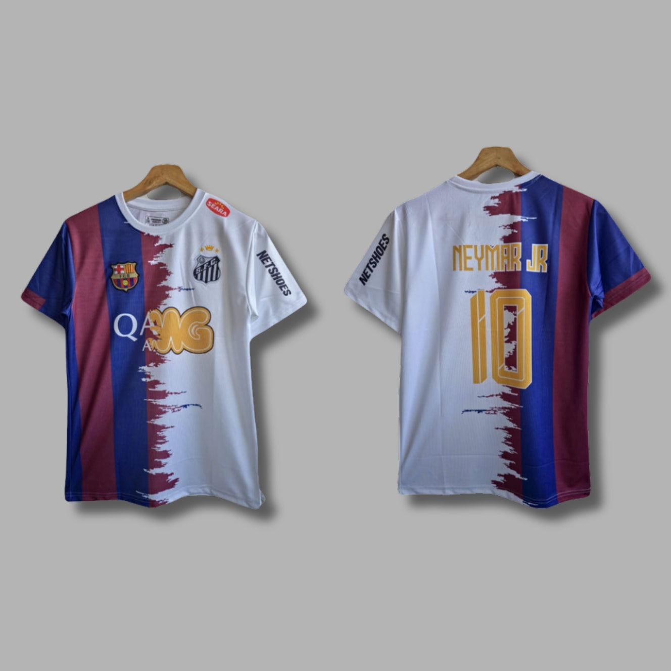 Neymarjr Barca×Santos jersey Half Sleeve embroidery Limited edition | Jersey Kada