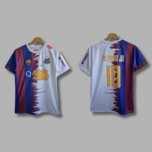 Neymarjr Barca×Santos jersey Half Sleeve embroidery Limited edition | Jersey Kada