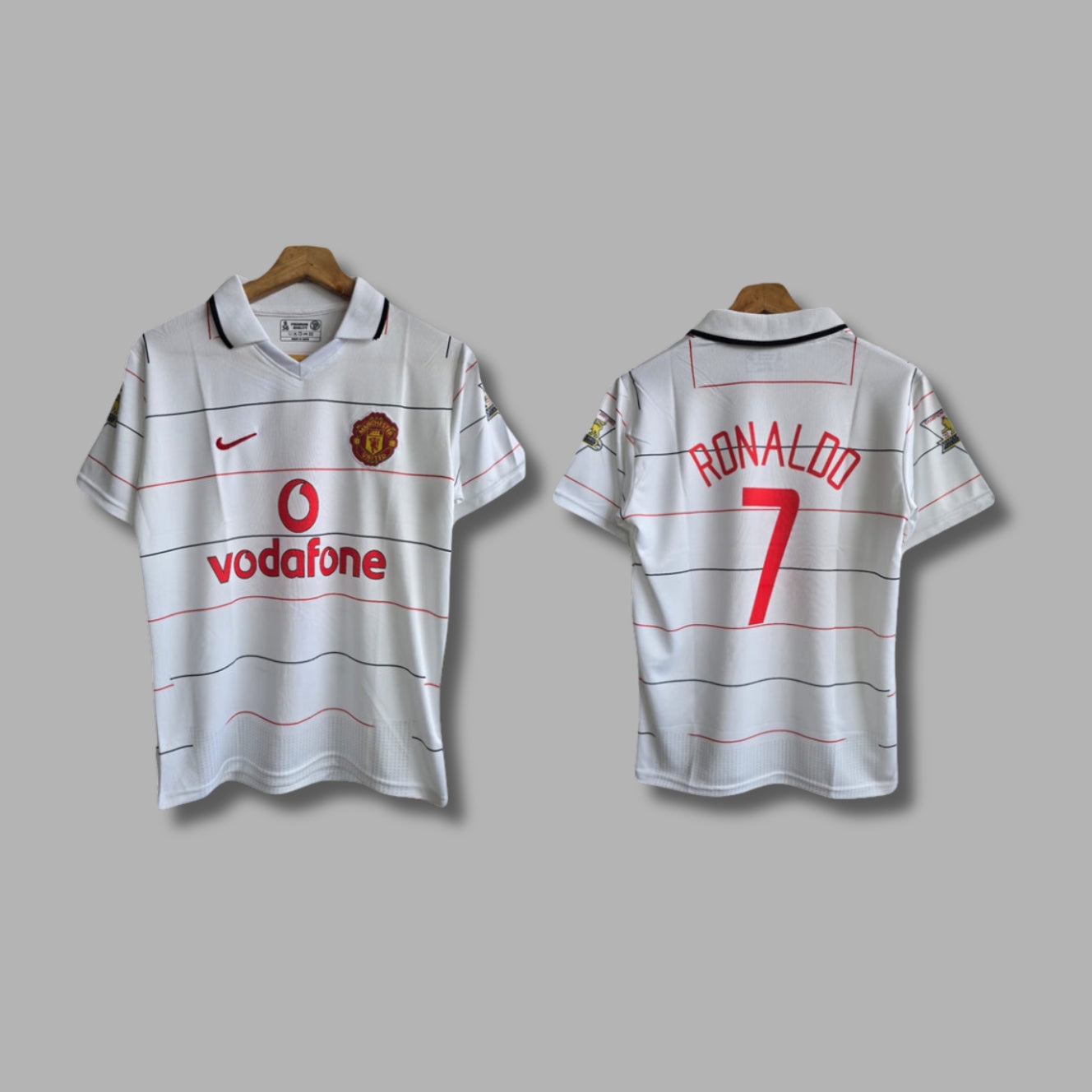 Man United 2003/05 third kit Ronaldo Half Sleeve Collar Embroidery -P233 | Jersey Kada