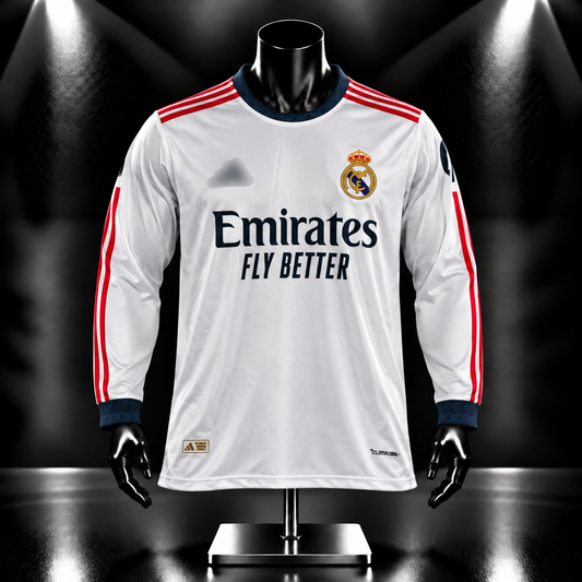Mbappe Real madrid 2026/27 home kit full sleeve embroidery - P2484 | Jersey Kada