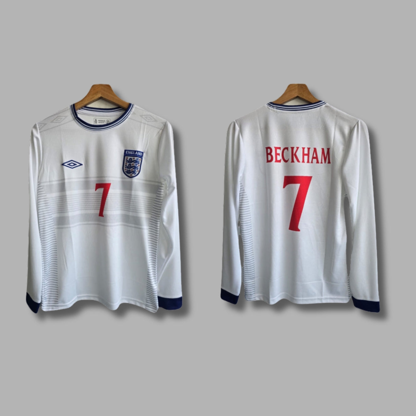 England 2000-01 Home Beckham Full Sleeve Embroidery - P645 | Jersey Kada