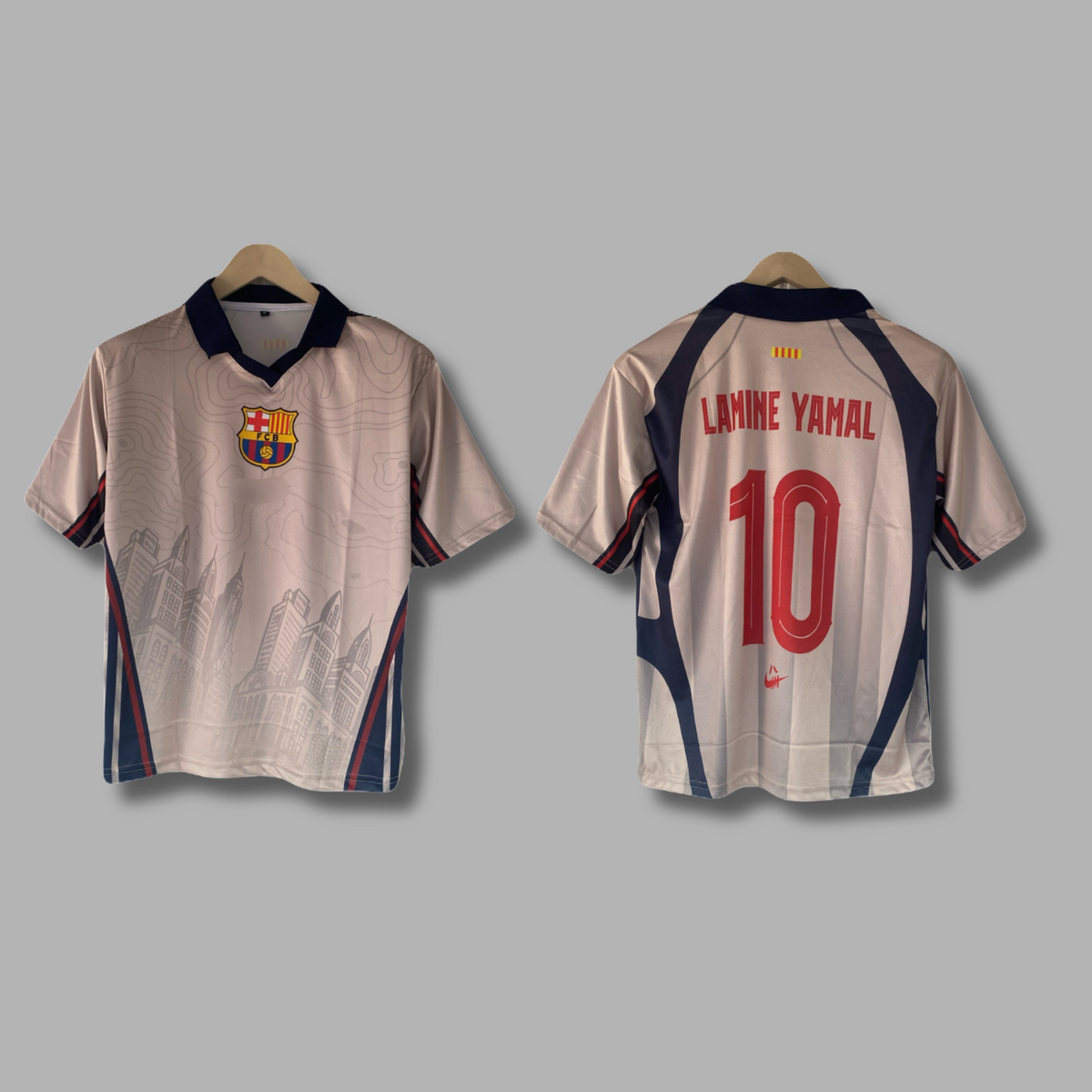 Yamal Barcelona Five sleeve Collar Sublimation jersey - P2598| Jersey Kada