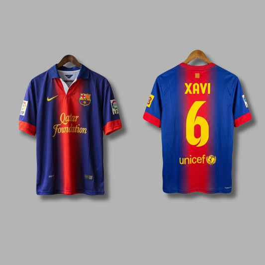 Barcelona 2011-2012 Xavi collar Premium five sleeve sublimation Jersey P1366 | Jersey Kada