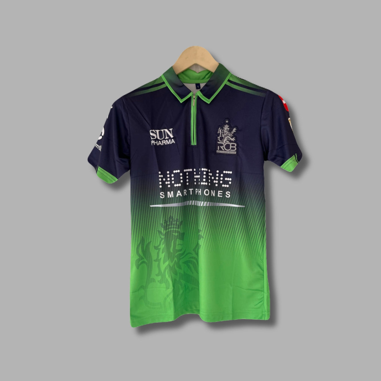 Virat Kohli RCB 2026 IPL Away Half Sleeve Collar Zip Embroidery P1725| Jersey Kada