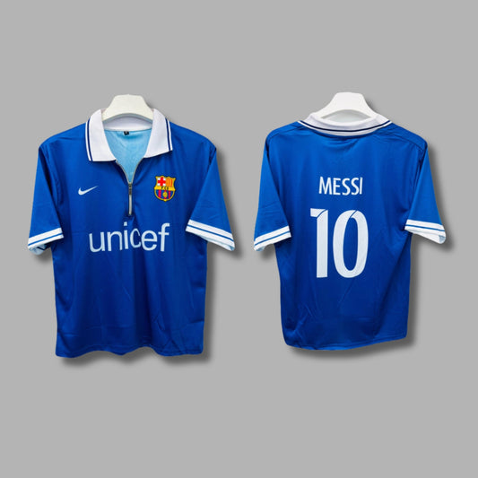 Barcelona Messi Five Sleeve jersey zip collar Sublimation P1362 | Jersey Kada