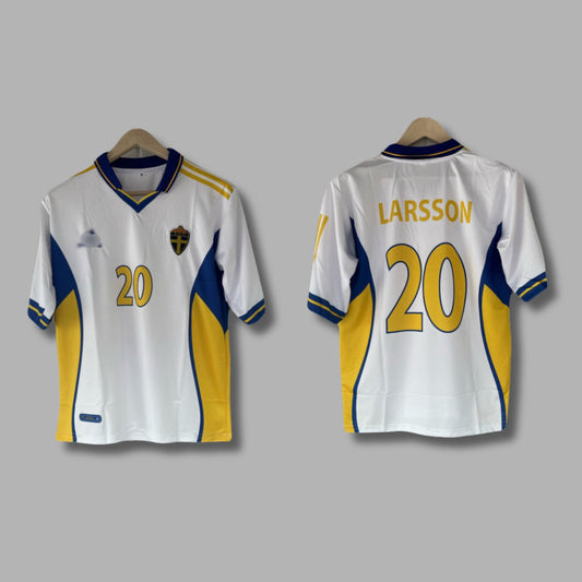 Sweden 2000 Larsson Away Five Sleeve Collar Embroidery |P1731 Jersey Kada