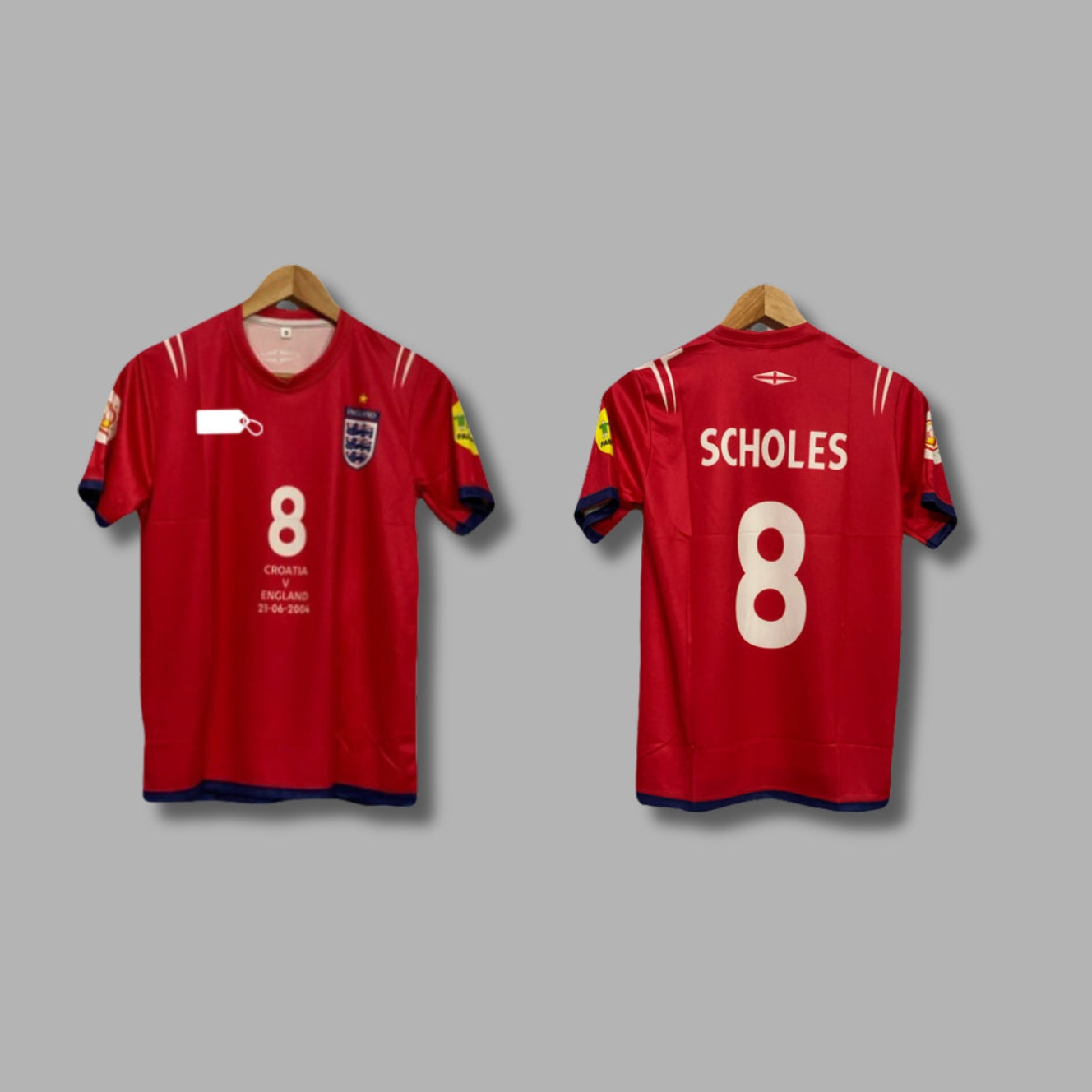 Scholes England 2004 Home jersey Half Sleeve Sublimation - P573 | Jersey Kada
